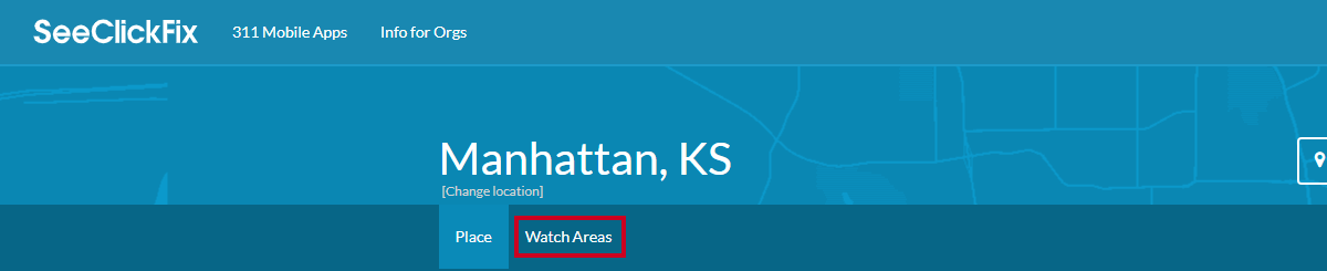 Watch areas tab